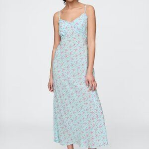 Gap Ruffle Trim Maxi Slip Dress